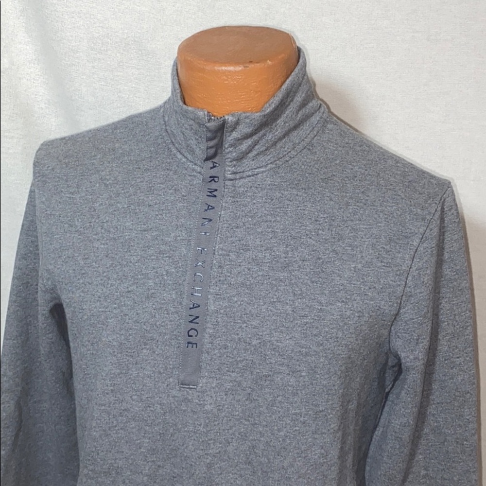 ARMANI EXCHANGE sweater color gray w/ logo size M - Picture 2 of 9
